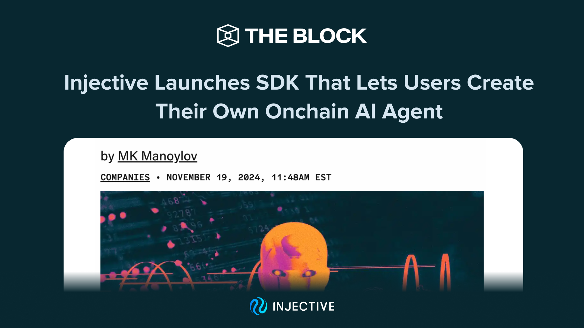 (The Block) Injective launches SDK that lets users create their own onchain AI agent