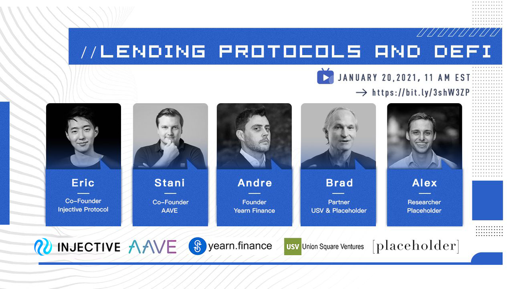 Lending Protocols and DeFi: Injective, Yearn Finance (YFI), AAVE, USV, and Placeholder