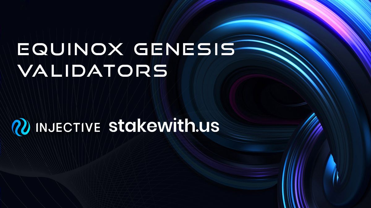 Singapore Government backed Validator Stakewithus Joins Injective as a Genesis Validator