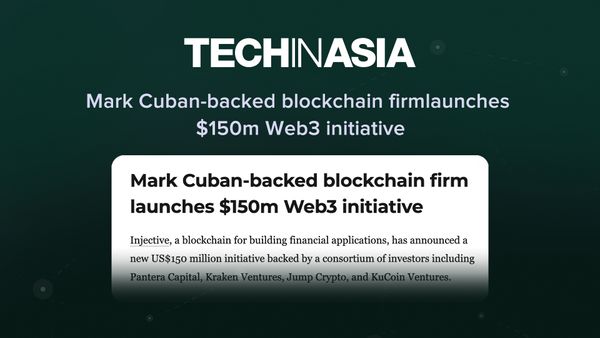 (Tech In Asia) Mark Cuban-backed blockchain firm launches $150m Web3 initiative