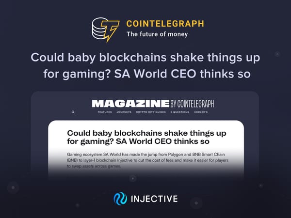 Could baby blockchains shake things up for gaming? SA World CEO thinks so